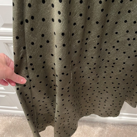 ZARA GREEN POLKA DOT DRESS - Picture 4 of 4